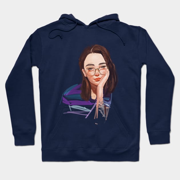 My painting girl Hoodie by mangbo